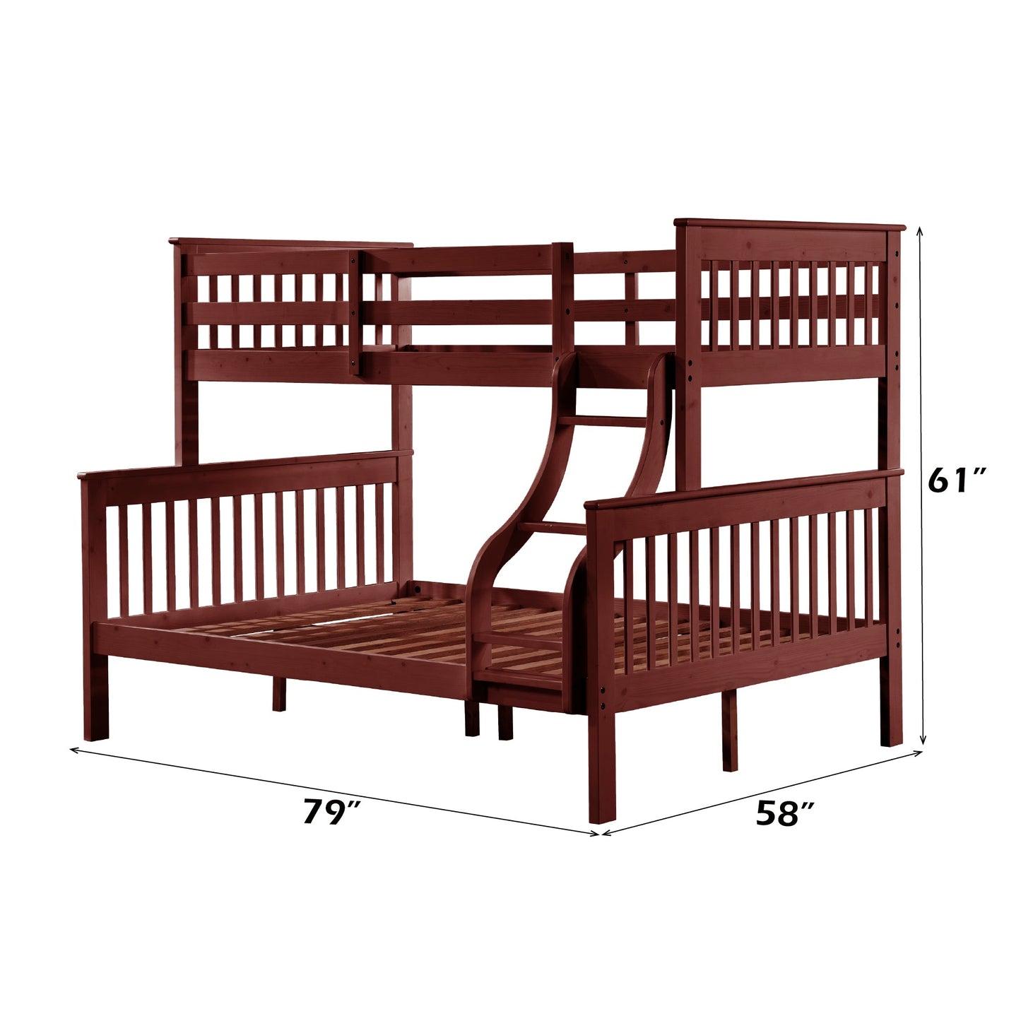 Marita Cherry Bunk Bed (Twin/Full)