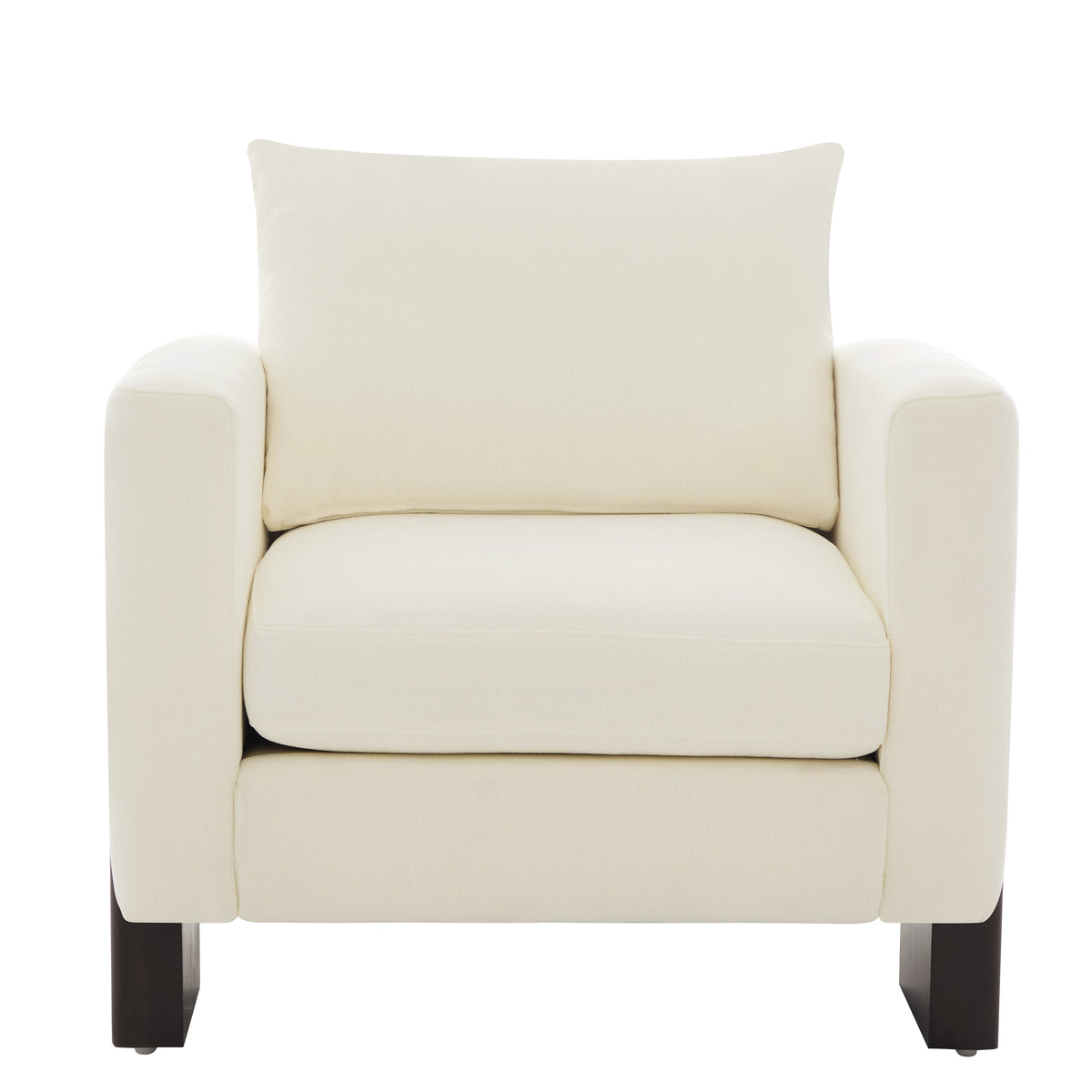 Modern Accent Chair with Rubberwood Legs