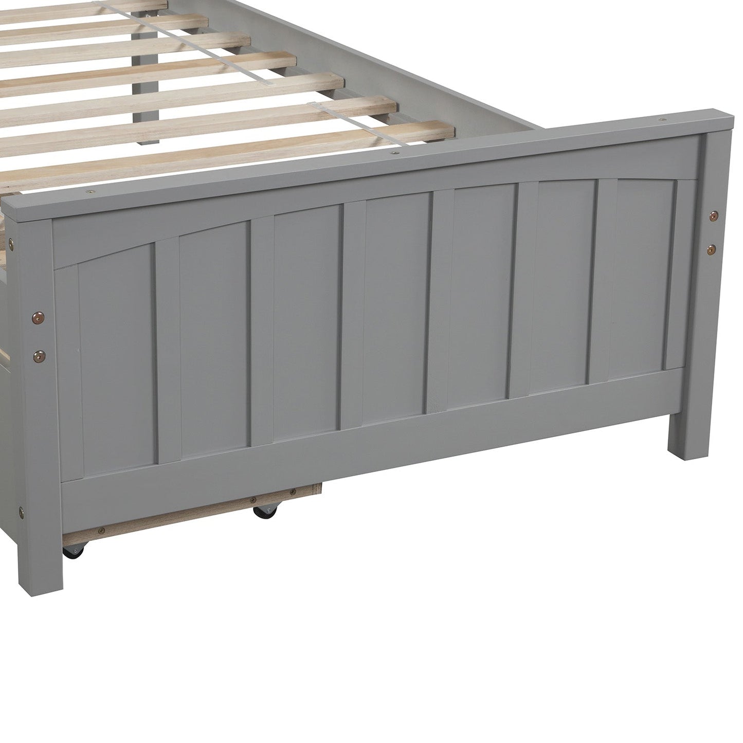 Twin Size Platform Bed with Two Drawers
