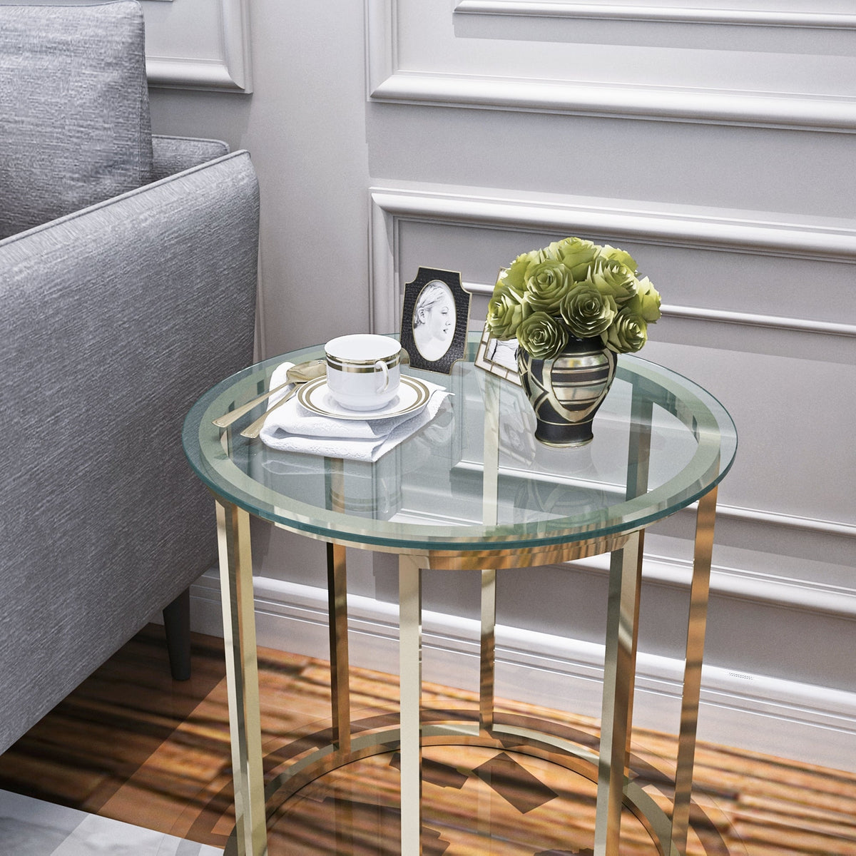 20 Inch Round Tempered Glass Table Top
