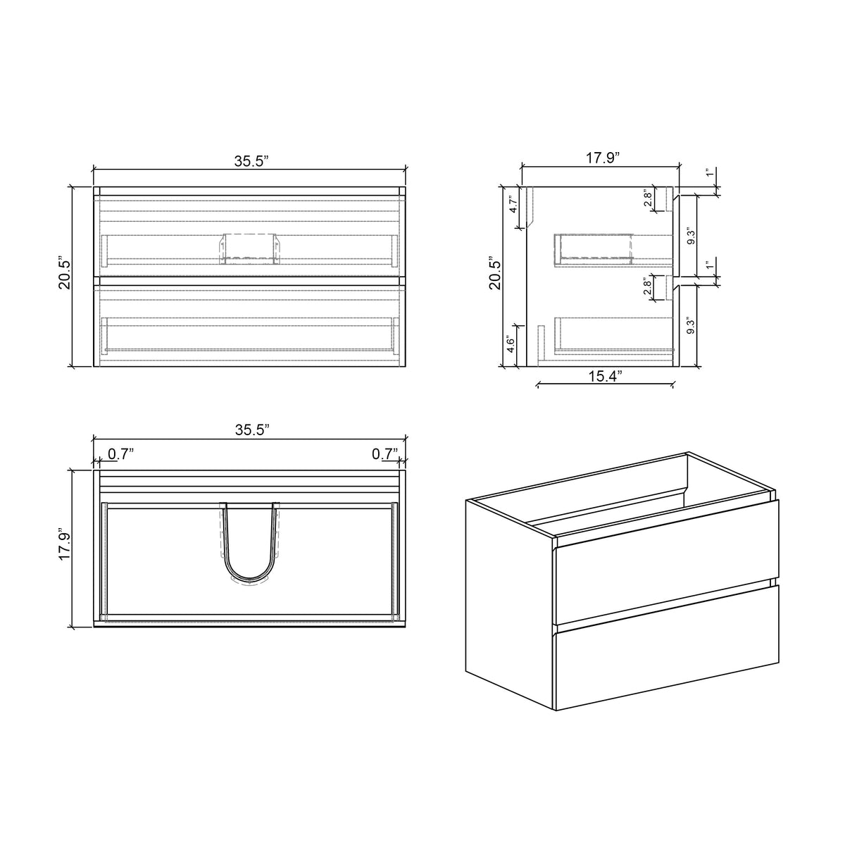 Alice Wall Mount Cabinet Without Basin