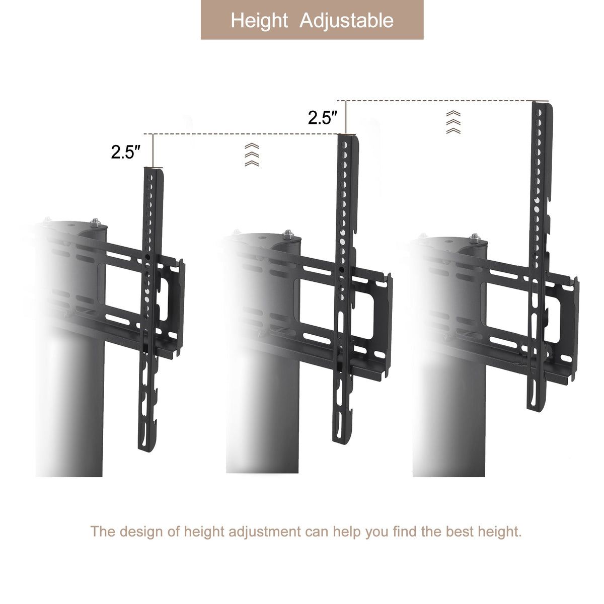 Height and Angle Adjustable Multi-Function Mobile TV Stand