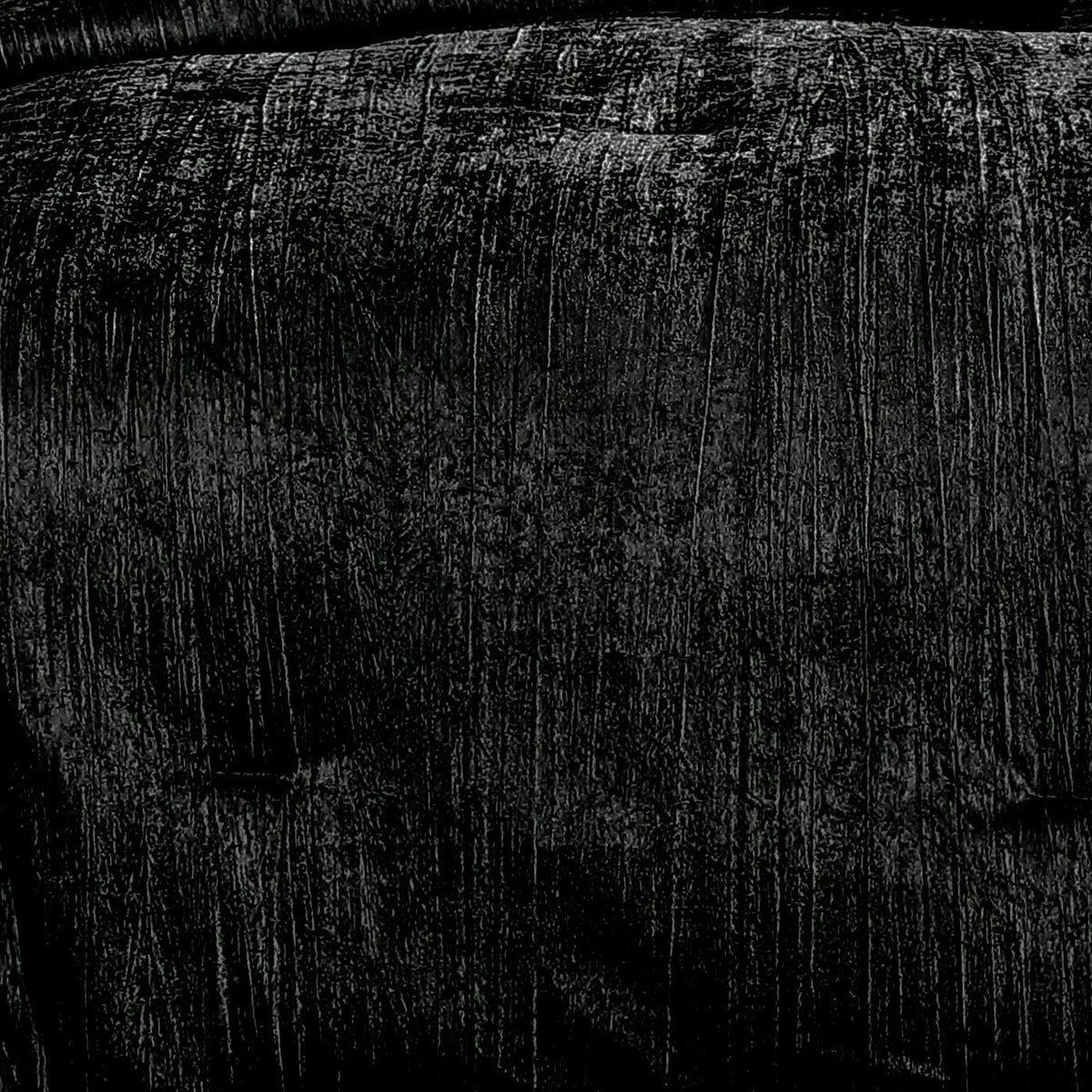 Turin 7 Piece Black Crinkle Velvet Comforter Set