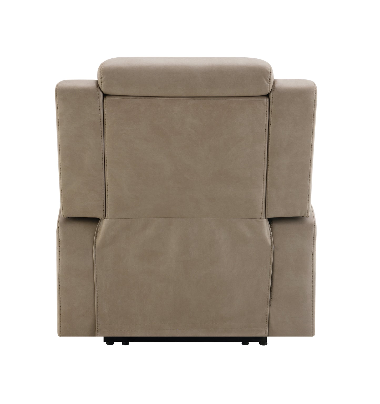 Lugo Camel Leather Aire Power Motion Recliner with Cup Holder