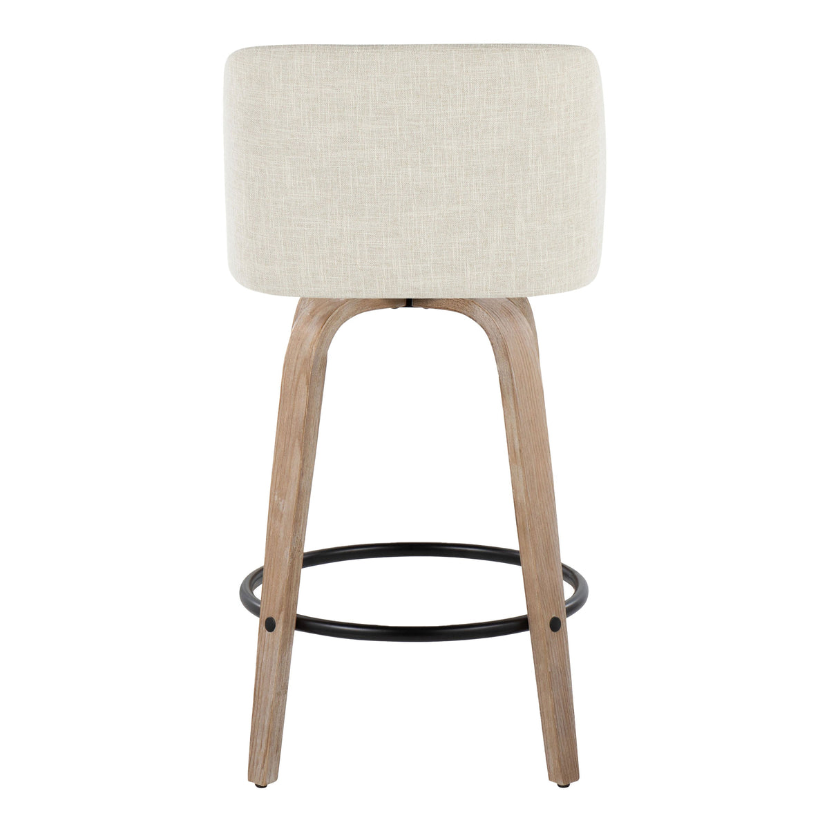 26" Contemporary Fixed-Height Counter Stool with Swivel