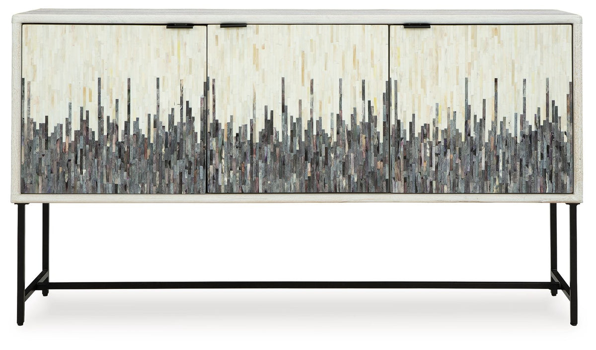 Freyton - Accent Cabinet - White / Gray