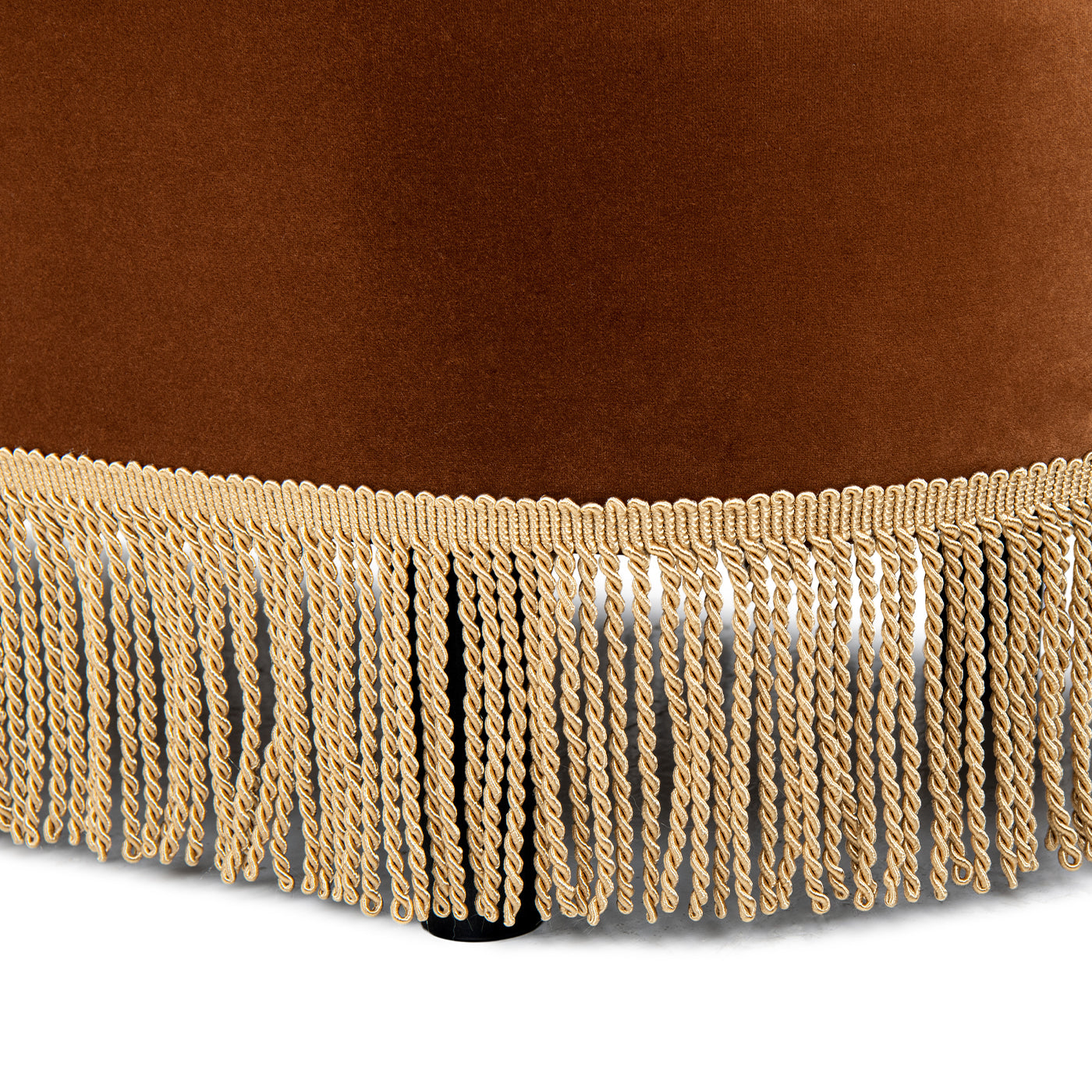 Melinda 48.5" Oval Tufted Bullion Fringe Storage Bench