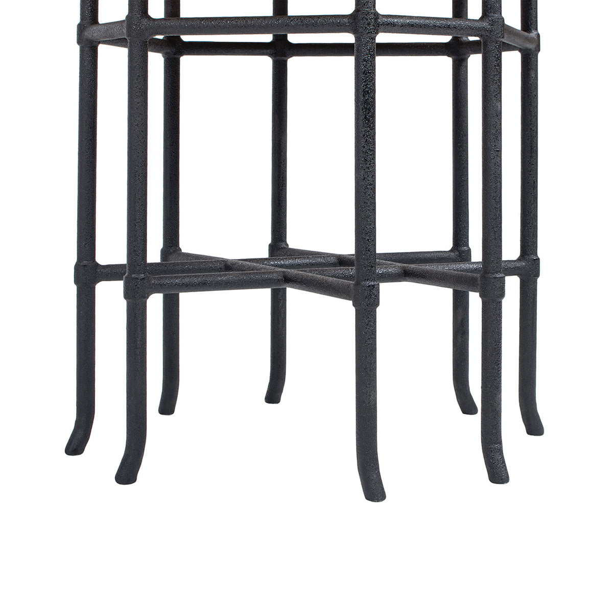 Foundry 24" Square Reclaimed Pine Wood & Iron Side Table