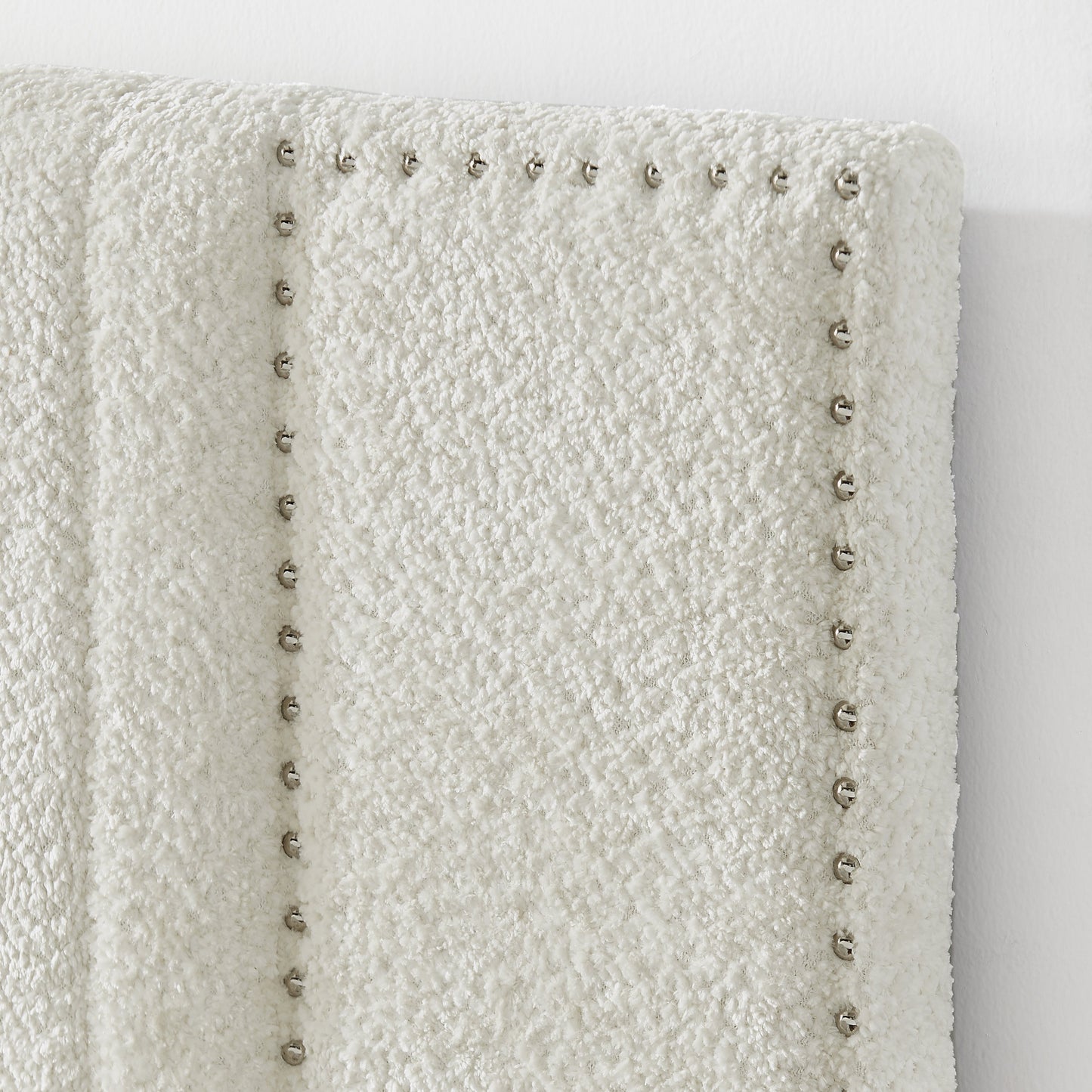 Queen Size Vertical Channel Tufted Headboard Bed