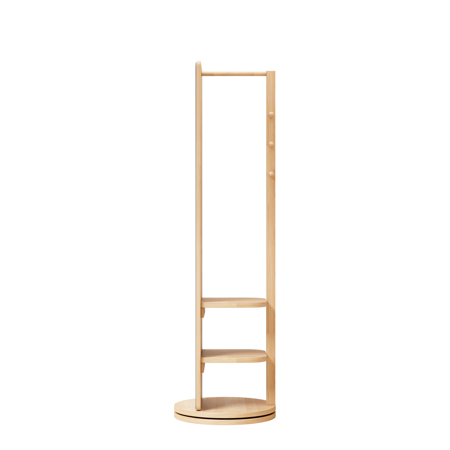 360° Rotating Multifunctional Full Length Mirror with Hook Storage Rack