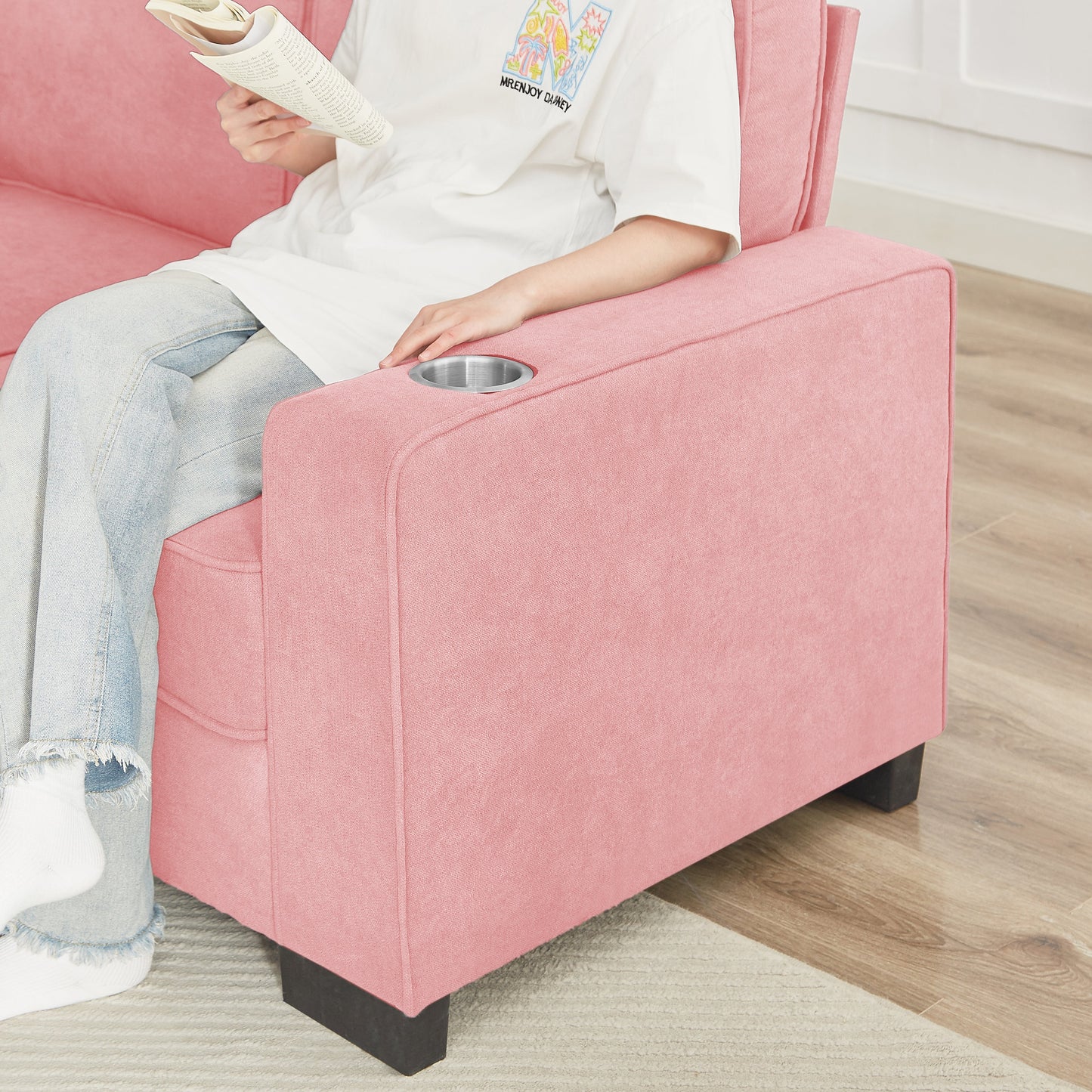 Modern Snowfleece 3-Seater Sofa
