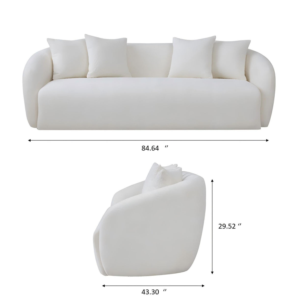 Linden Ivory Boucle Sofa