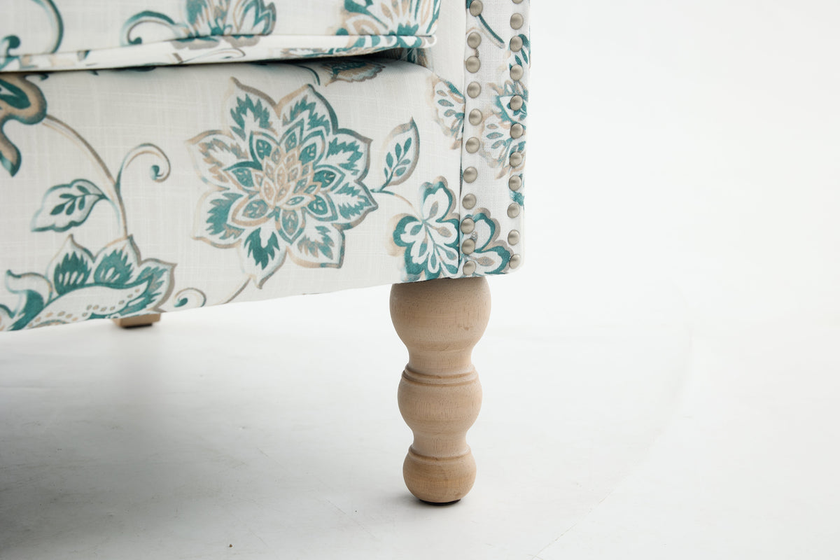 Modern Accent Chair with Retro Wood Legs
