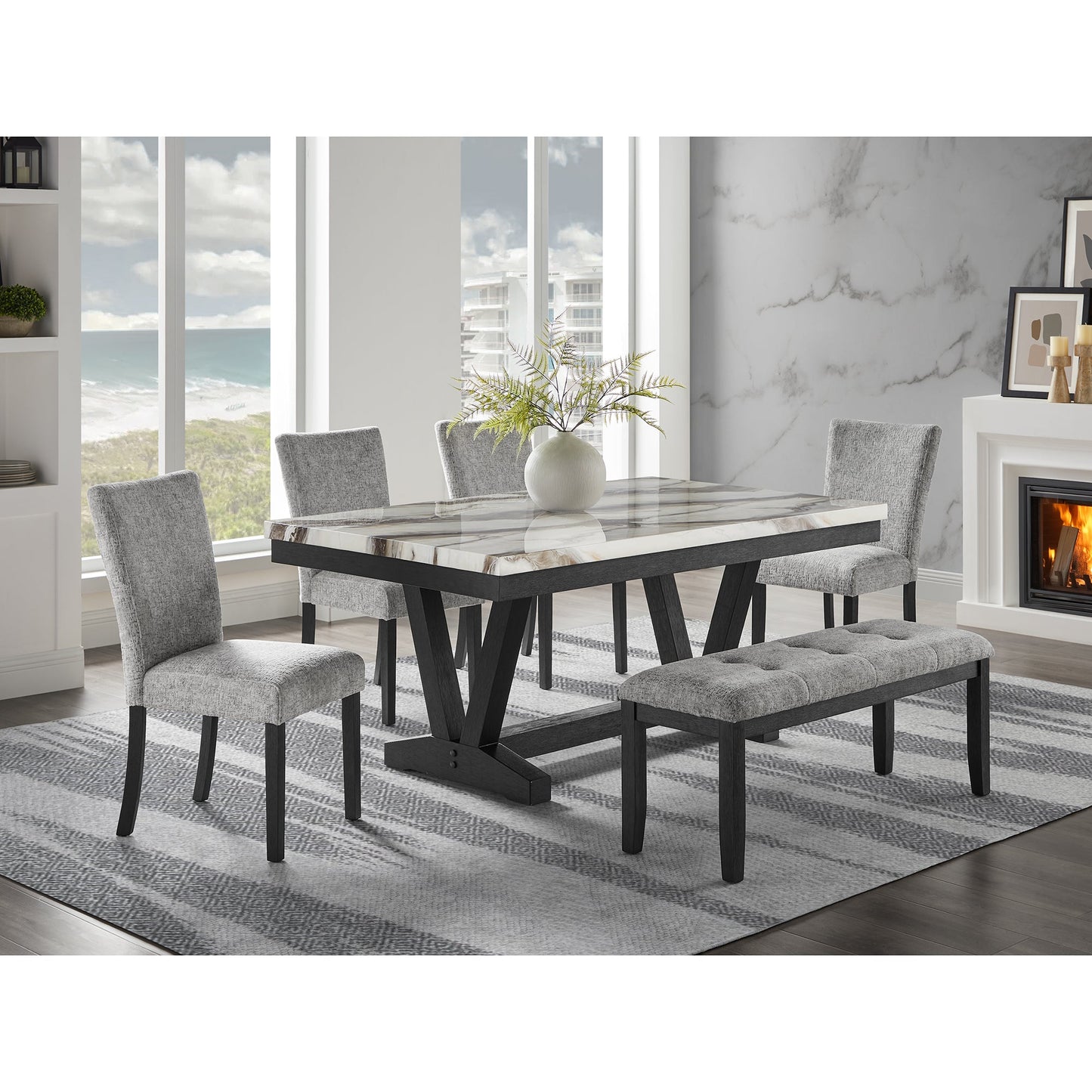 Oceanic Light Dining Bench