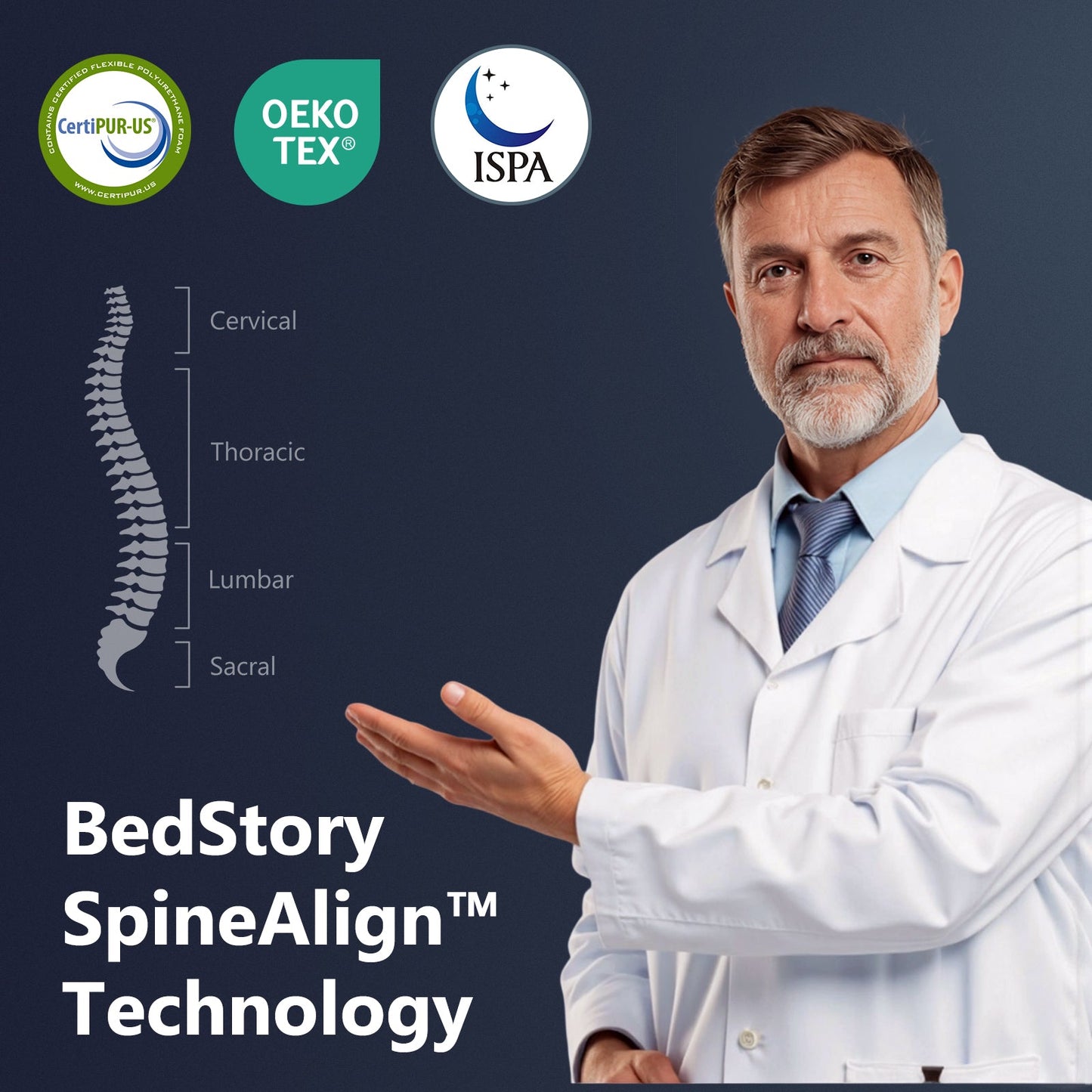 Bedstory Spine Align Pro 13" Twin Firm Hybrid Mattress