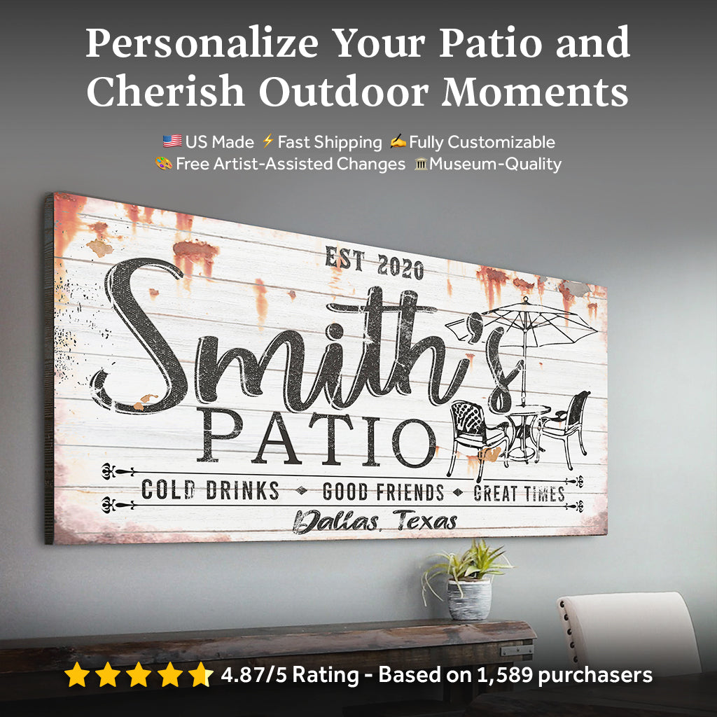 Family Patio Sign