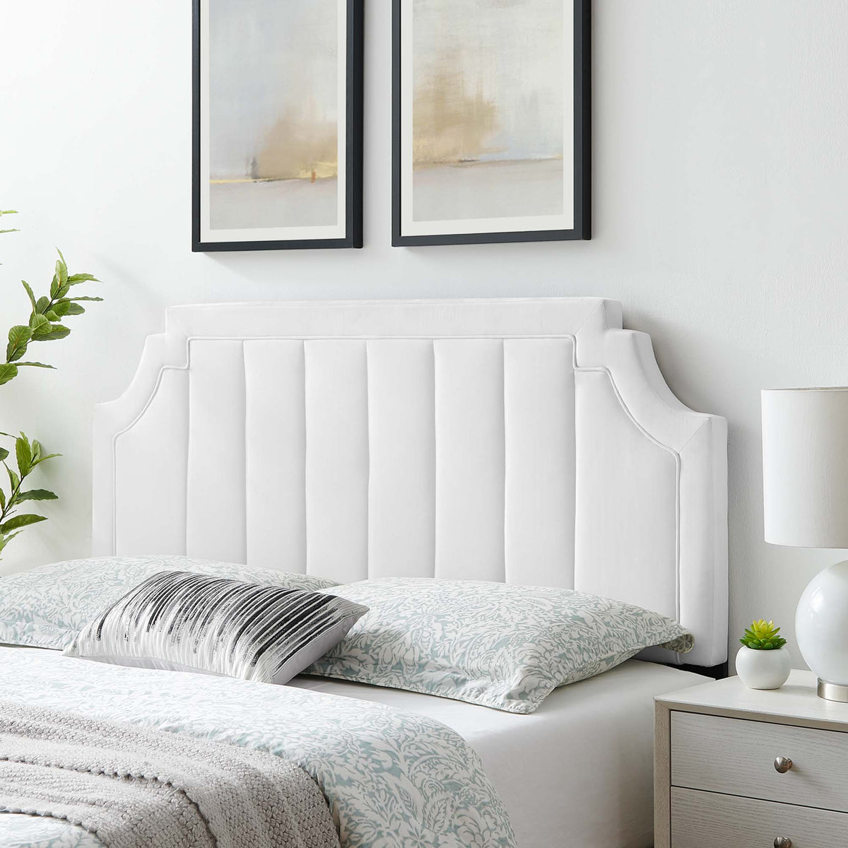 Alyona Channel Tufted Performance Velvet King/California King Headboard by Modway