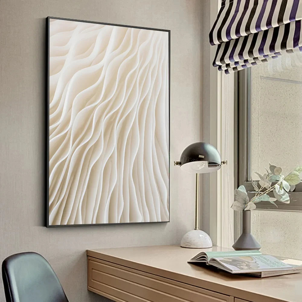 Beige Abstract Wall Decoration Poster _ Interior Wall Decoration Living Room - Paintin Poster