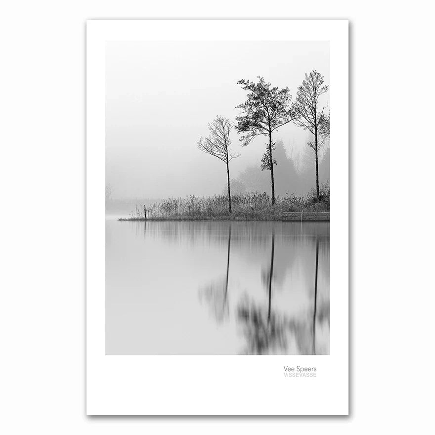 Scandinavian Landscape Canvas Nordic Style Lake Boat Forest Nature Wall Art Print Painting Decoration Pictures Home Decor