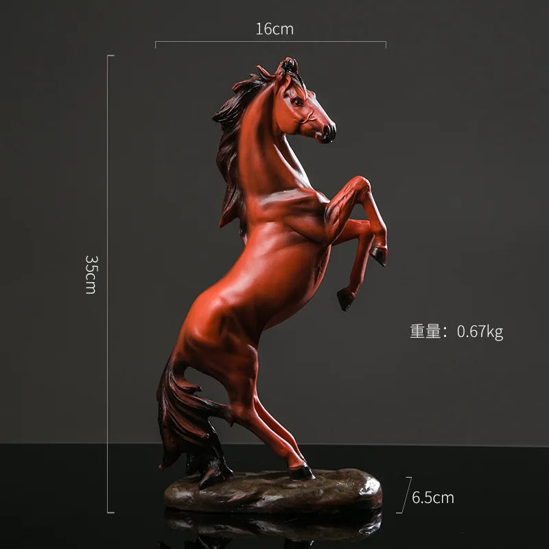 European Style Horse Sculpture Resin Animal Statue Decoration Souvenir Gift Living Room Office Study Desktop Decoration