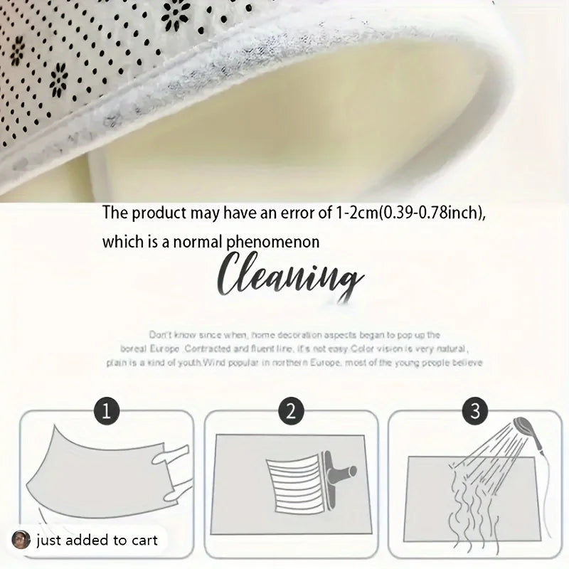 VIKAMA Art Wave Pattern Floor Mat, Anti-Slip And Absorbent, Soft. Home Decoration Carpet In The Entrance, Bathroom Area.