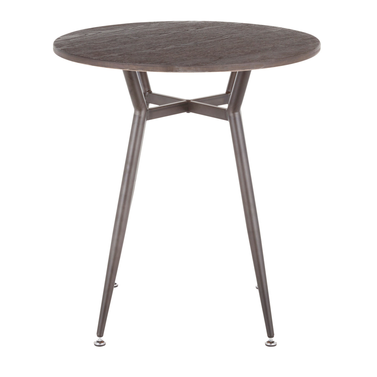 Round Dinette Table in Antique Metal