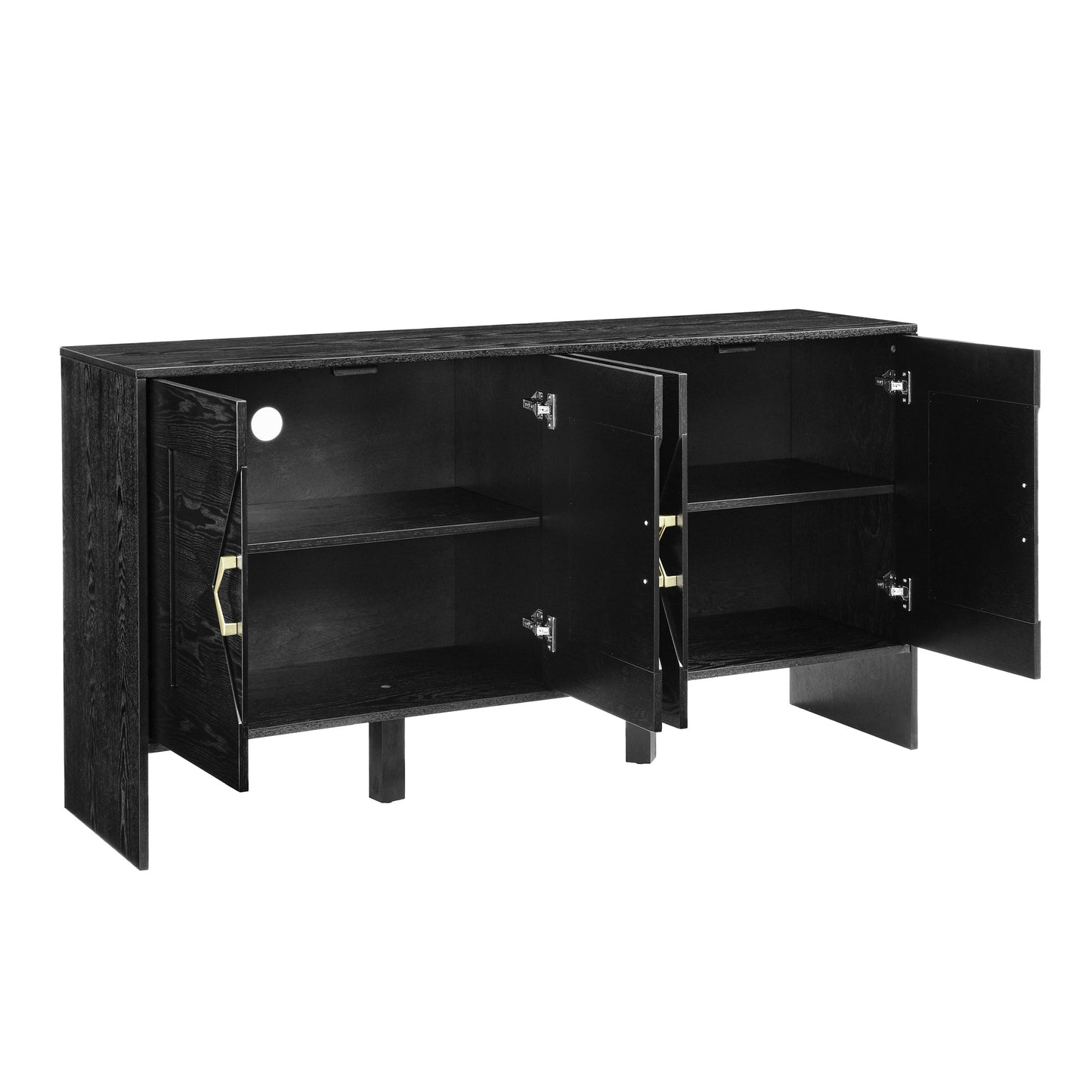 60" Mid Century Modern Sideboard Buffet Cabinet with Storage