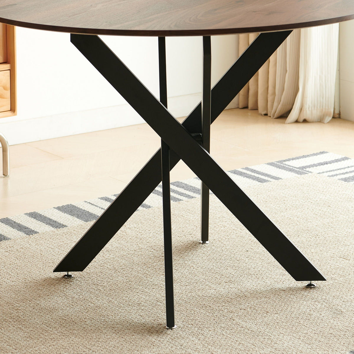 Mid-Century Dining Table For 4 - 6 People With Round Table Top, Pedestal Dining Table, End Table Leisure - view 6