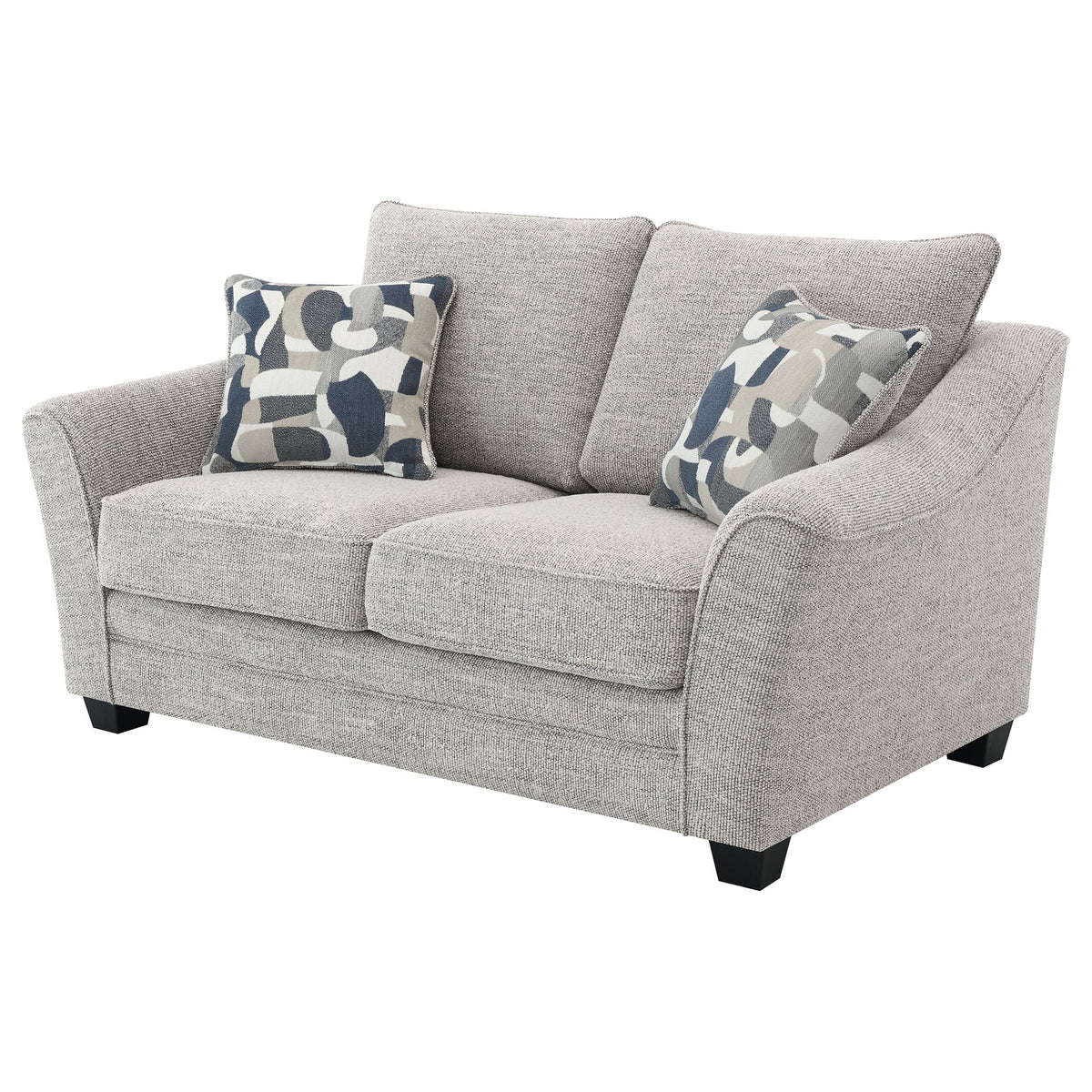 Tomkins Boucle Upholstered Loveseat Light Grey - view 7