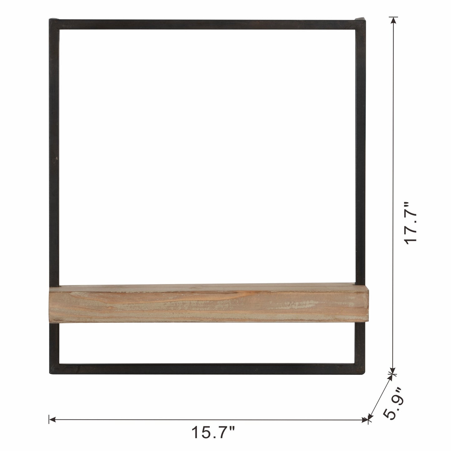 Iron and Wood Wall Shelf