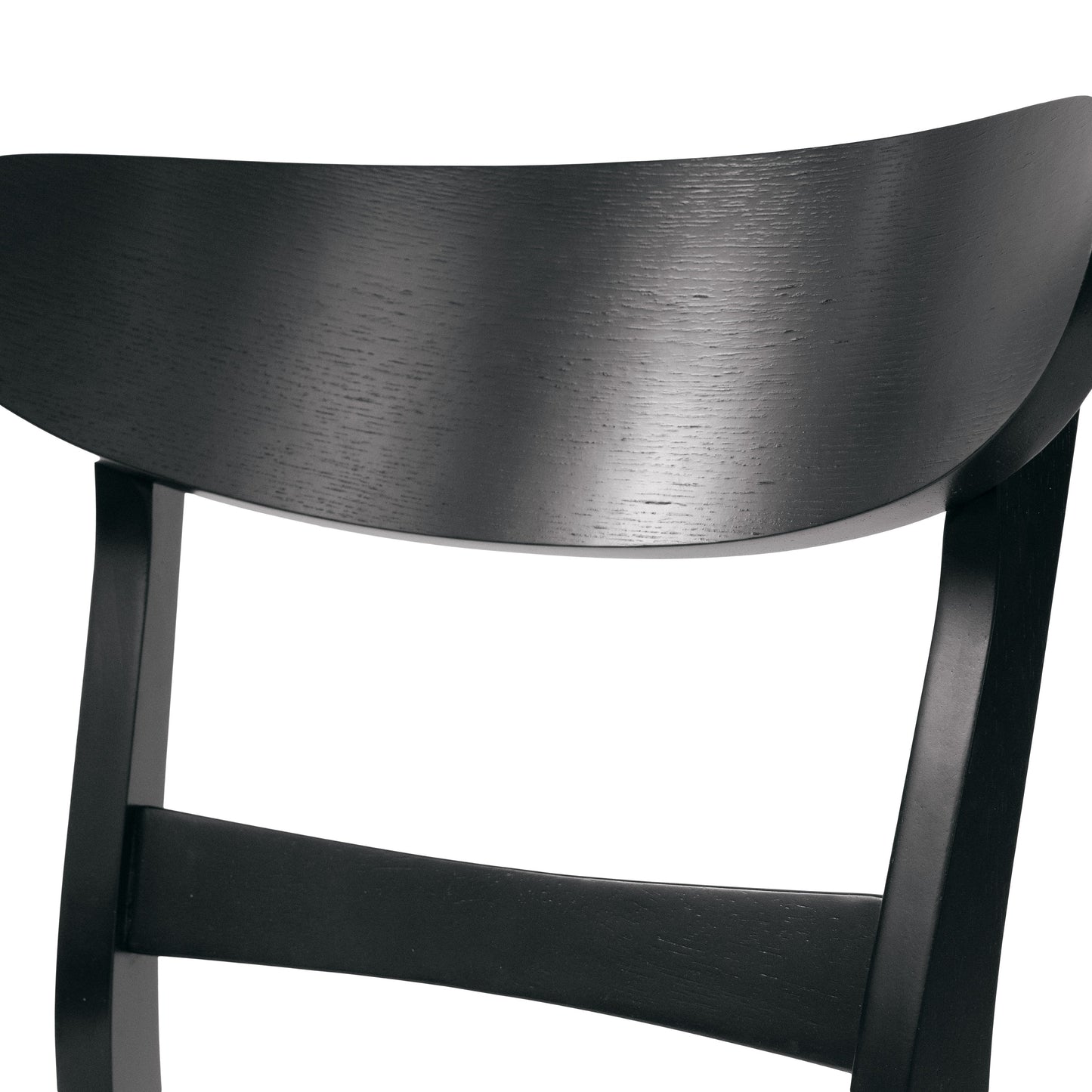 Set of 2 Dining Chairs - Upholstered Seat, Rubberwood Legs