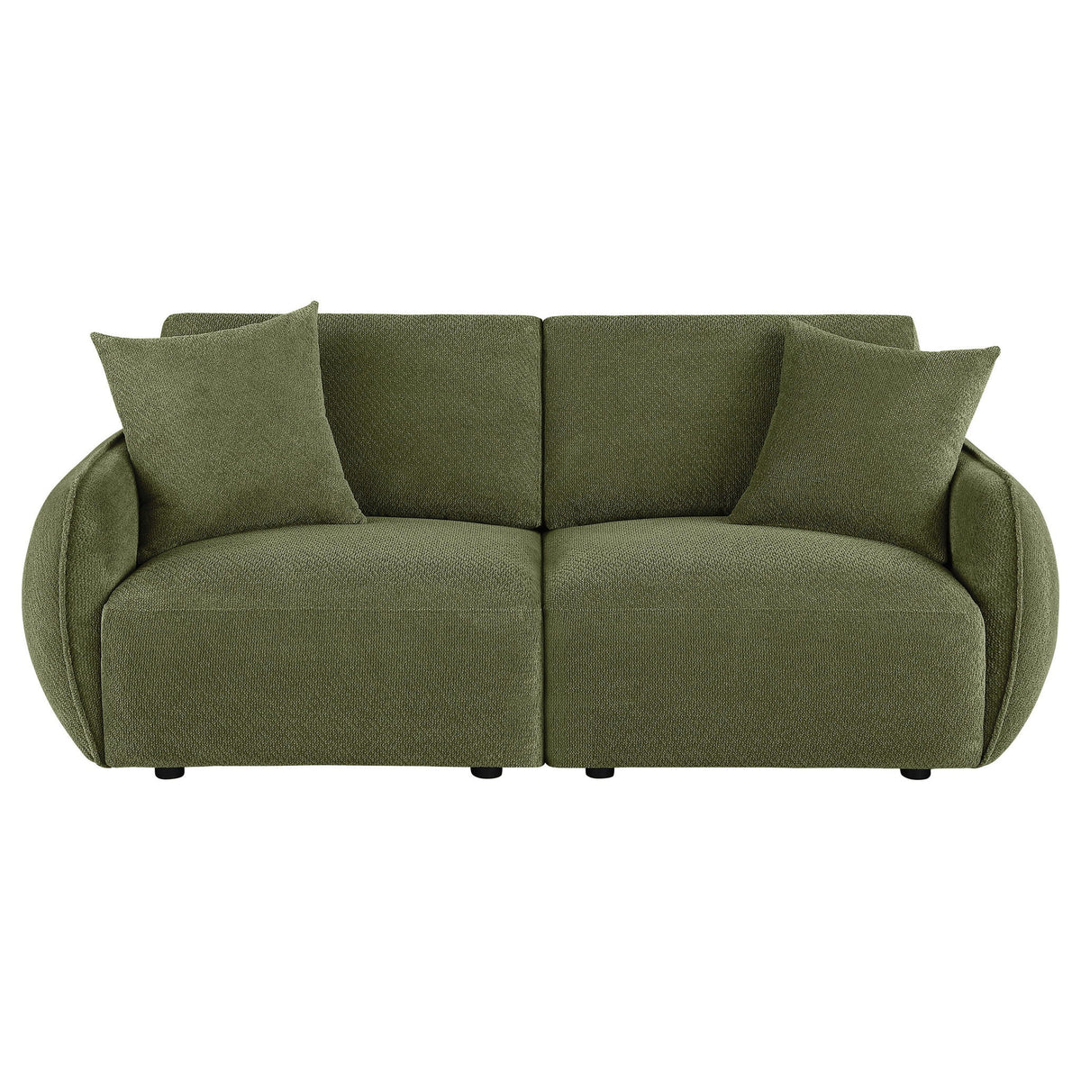 Elysia Chenille Upholstered Modular Lounge Loveseat Green - view 7