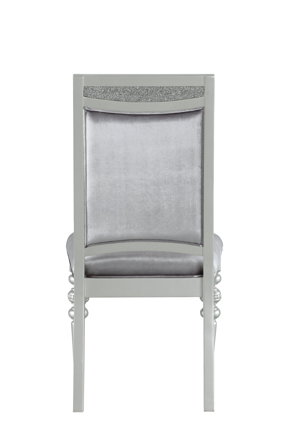 Maverick Fabric & Platinum Finish Side Chair (Set of 2)