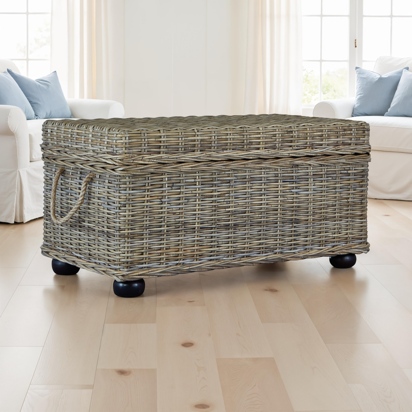 Kubu Rattan Wicker Storage Trunk