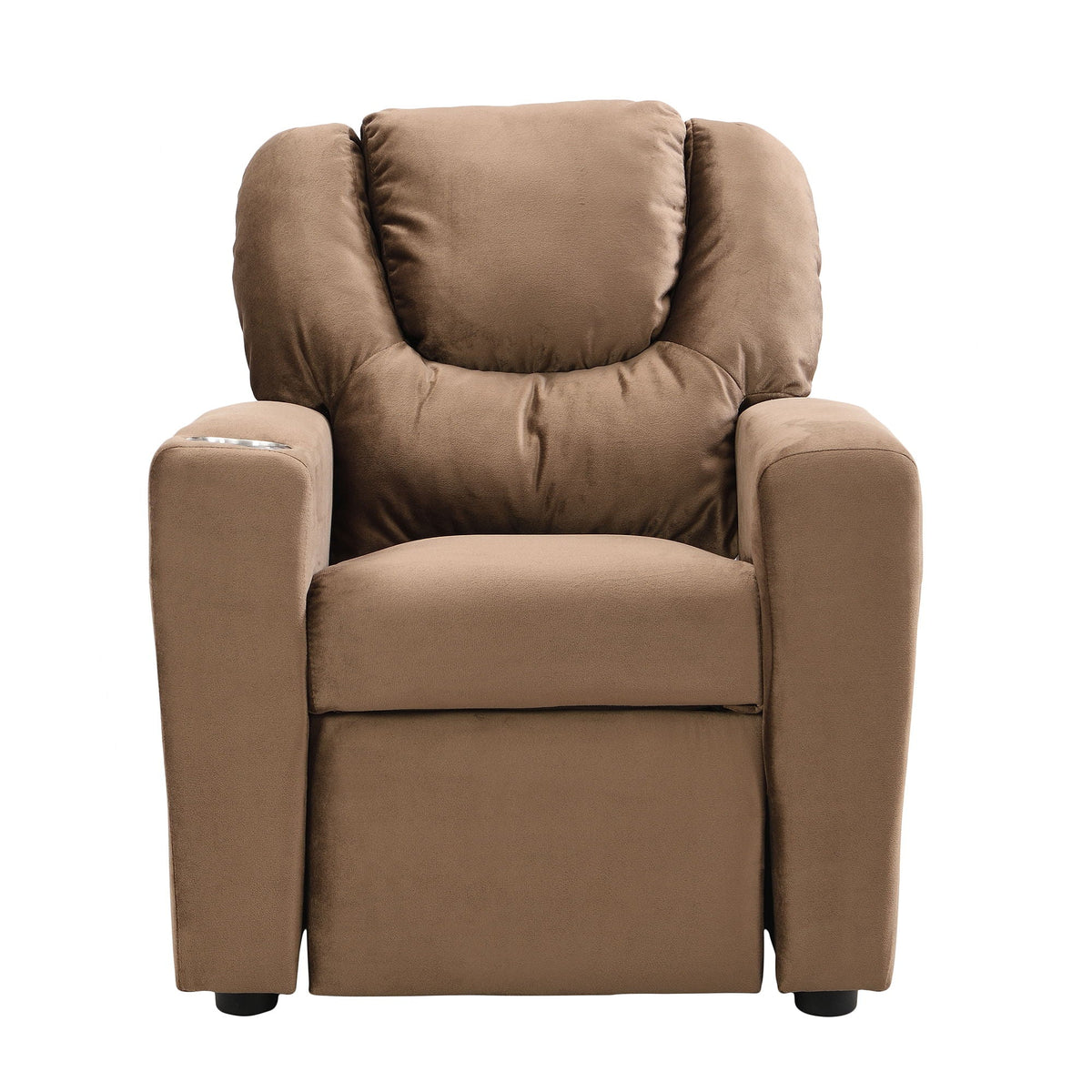 Kids Recliner Chair, Kids Upholstered Couch With Two Cup Holder, Footrest, Backrest, Toddlers Recliner With - view 7