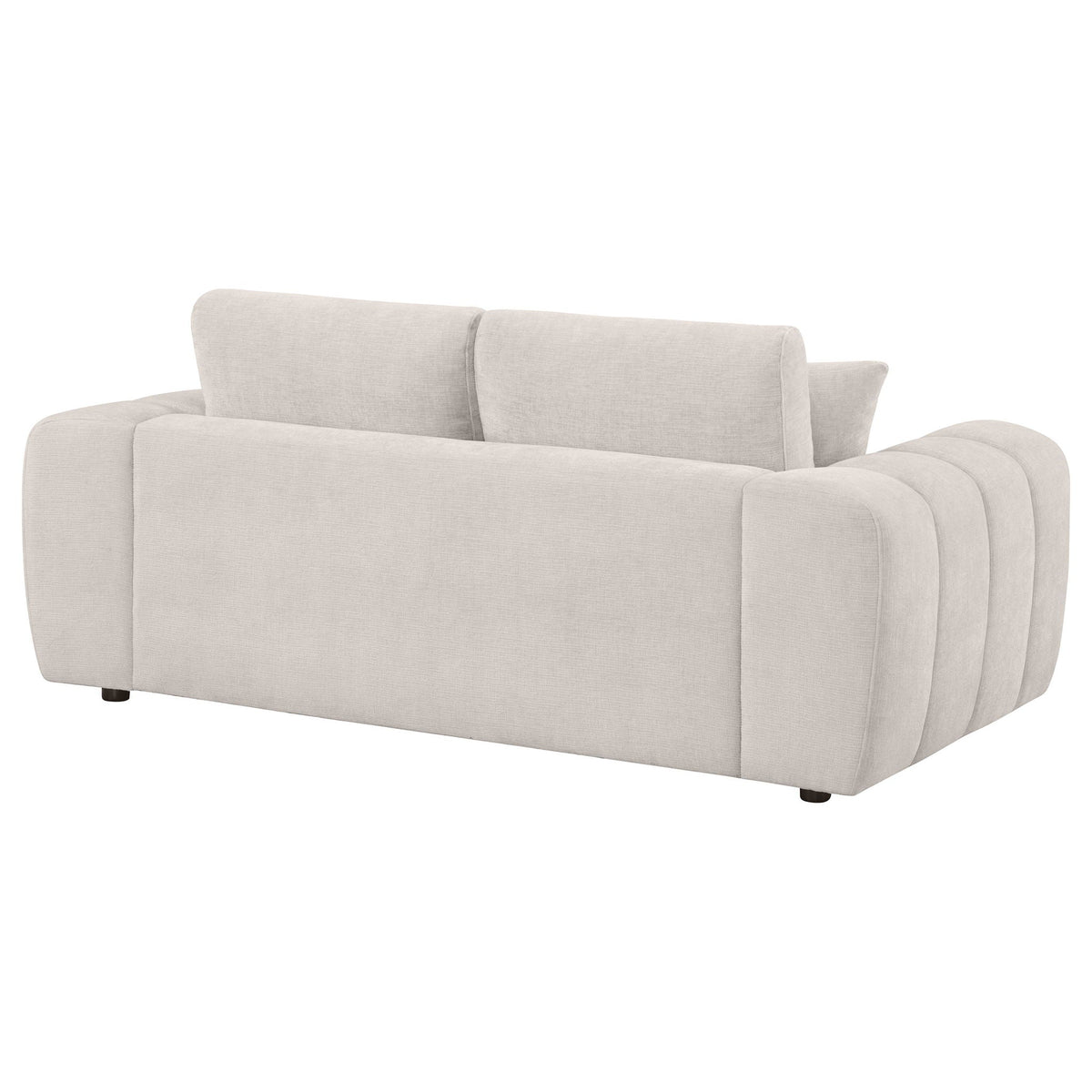 Burnett Chenille Upholstered Wide Arm Loveseat Ivory - view 7