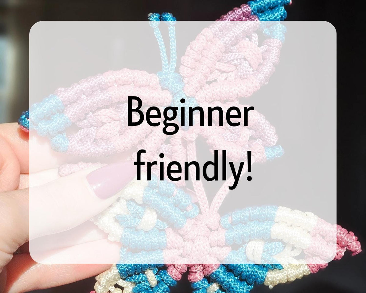 Macrame butterfly pdf pattern.