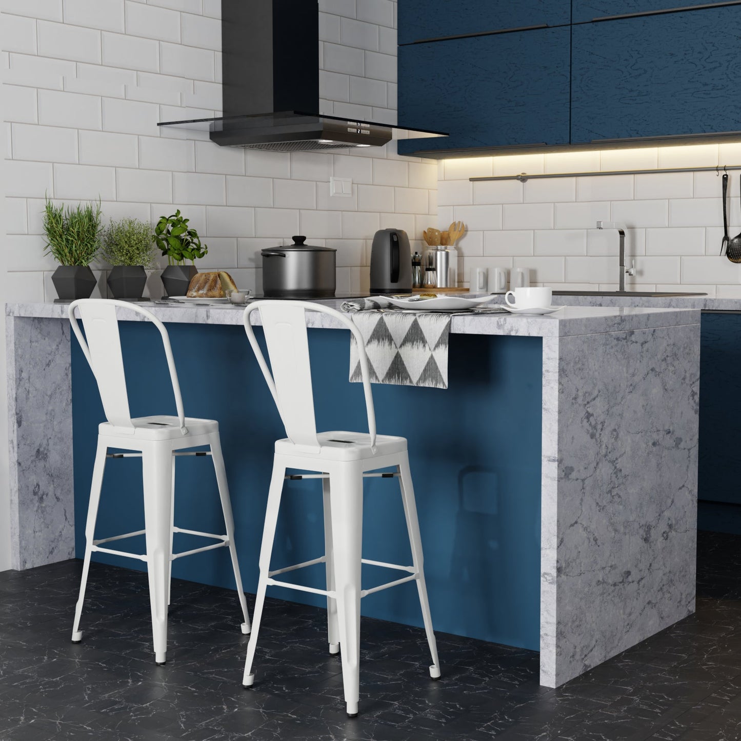 Fletcher - 24" Metal Counter Height Stool (Set of 2)