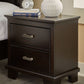 Covetown - Two Drawer Night Stand - Dark Brown