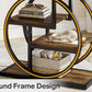 25.59" Industrial 4-Tier Narrow End Table with Storage Shelves