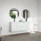 60" Bathroom Vanity With Resin Sink, Soft Close Doors and 1-Side Cabinet, Float Mounting Design, Glossy