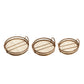 Set of 3 Round Bamboo Decorative Trays