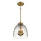 Ember Three Candle Lights Chain Pendant With Clear Glass - Satin