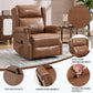 Camel Manual Recliner Chair in Faux Leather