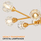 Modern Crystal Golden Chandelier 9 Lights Fixture