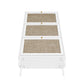 Modern Rattan 3 Door Shoe Rack Cabinet for Entryway