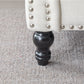 83 Inch Faux Leather Rolled Arm Sofa with Nailhead Trim