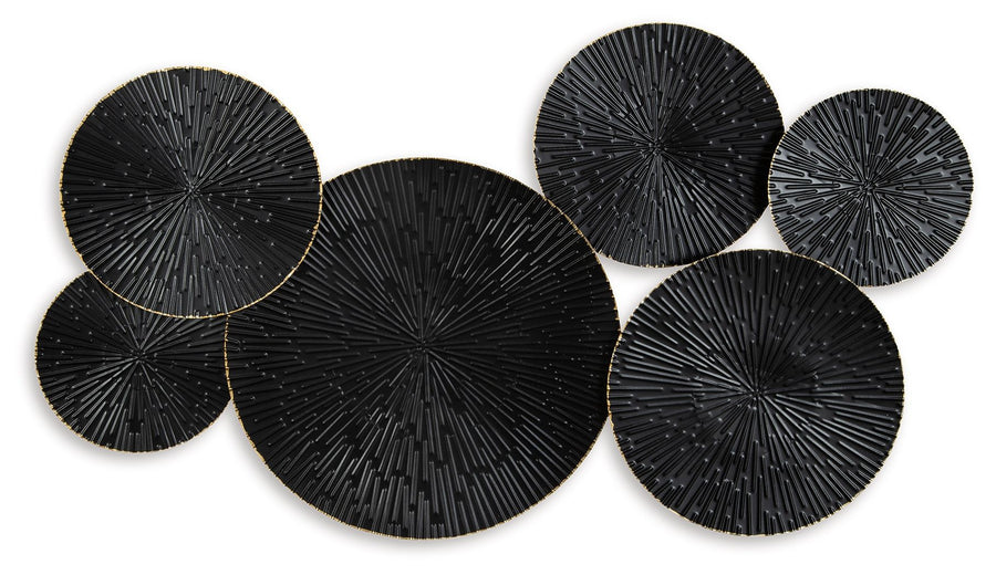 Rhetlen - Wall Decor - Black / Gold Finish