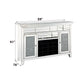 Noralie - 41" Wine Cabinet With LED - Mirrored & Faux Diamonds