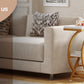 25.59 Inches 3-Tier Narrow End Table with Storage